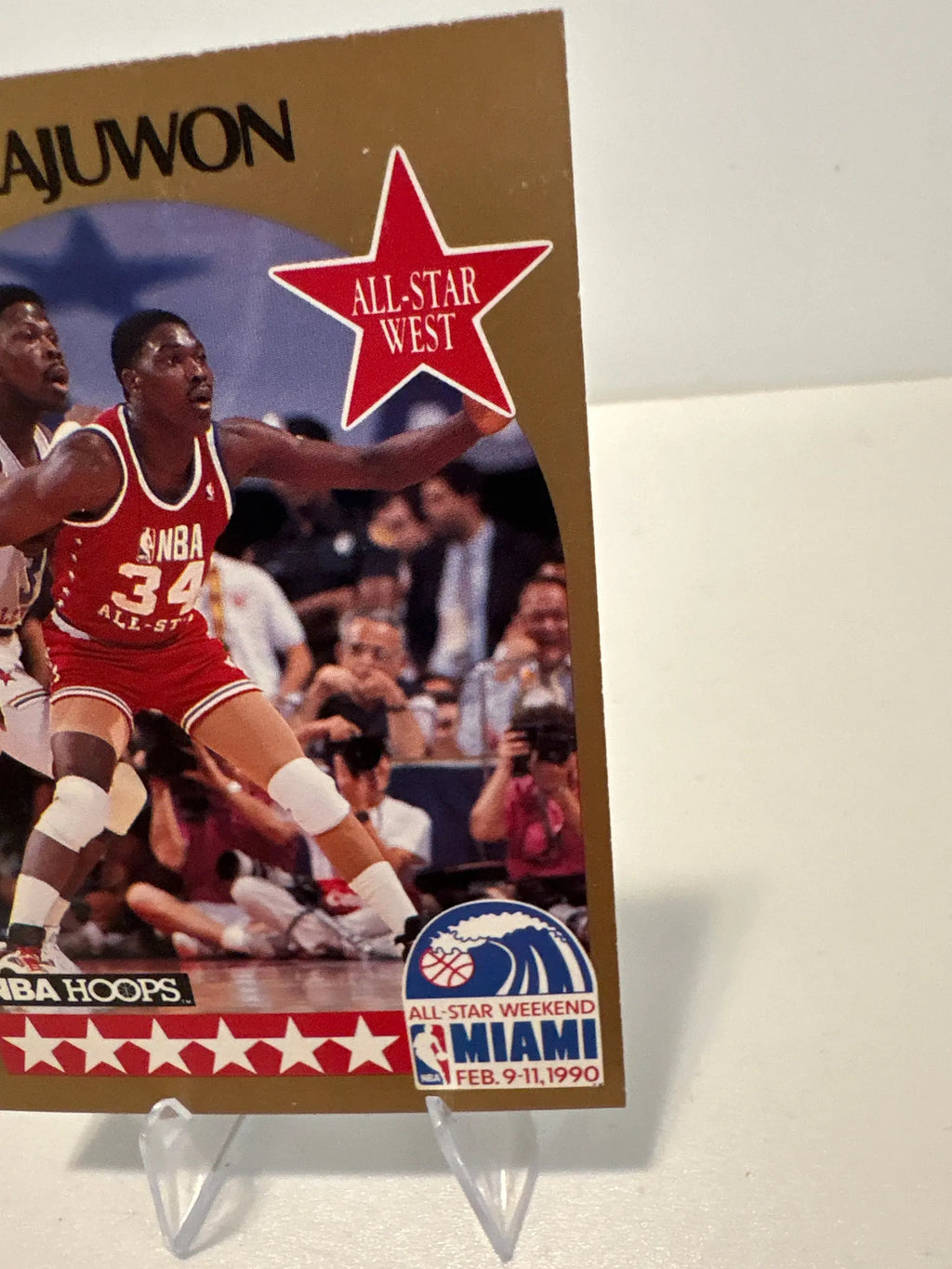 NBA Hoops 1990 Akeem Olajuwon Basketball Card All-Star Weekend Miami