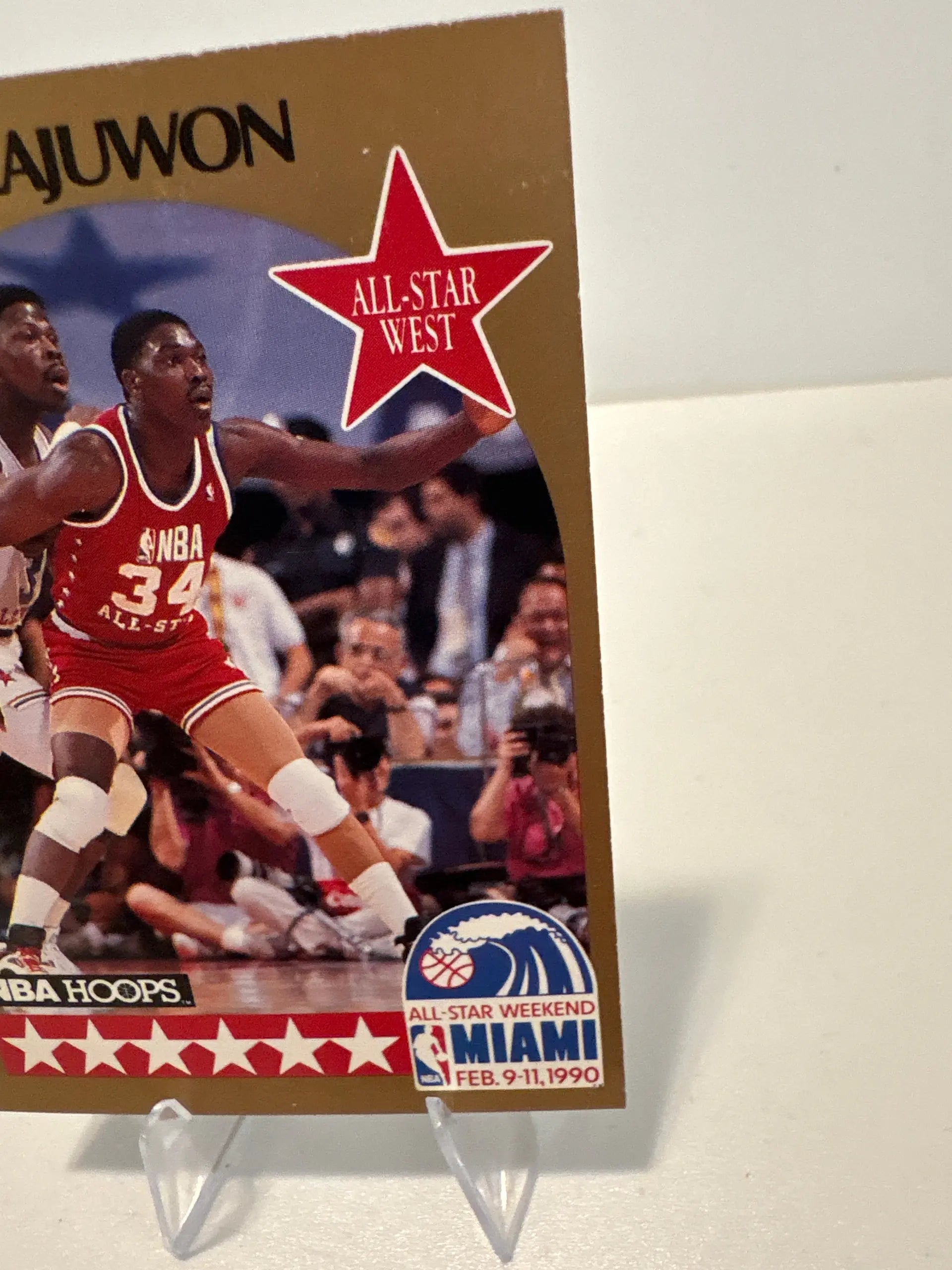 NBA Hoops 1990 Akeem Olajuwon Basketball Card All-Star Weekend Miami