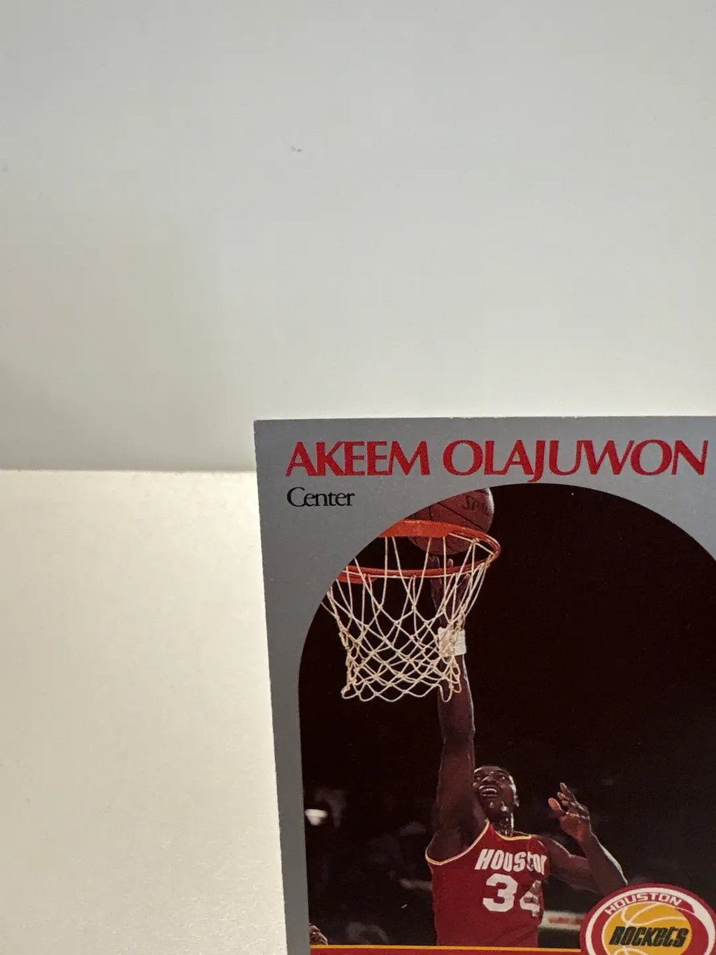 NBA Hoops Akeem Olajuwon Houston Rockets Basketball Card Vintage 1990