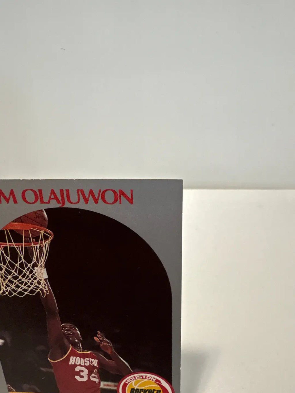NBA Hoops Akeem Olajuwon Houston Rockets Basketball Card Vintage 1990