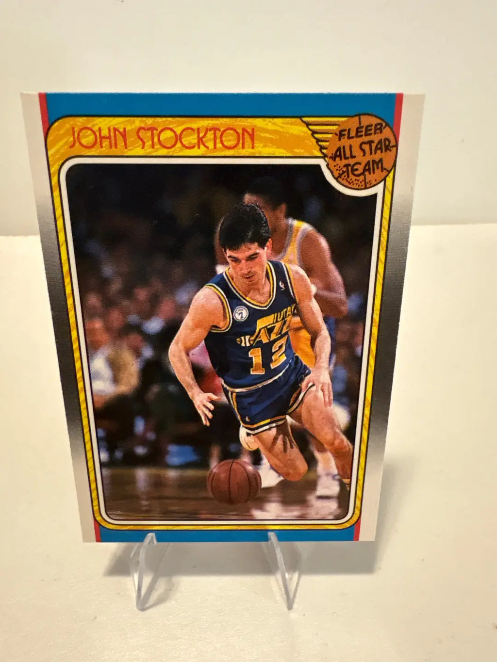 Fleer 198-89 Rookie All Star Team John Stockton Basketball Card Vintage
