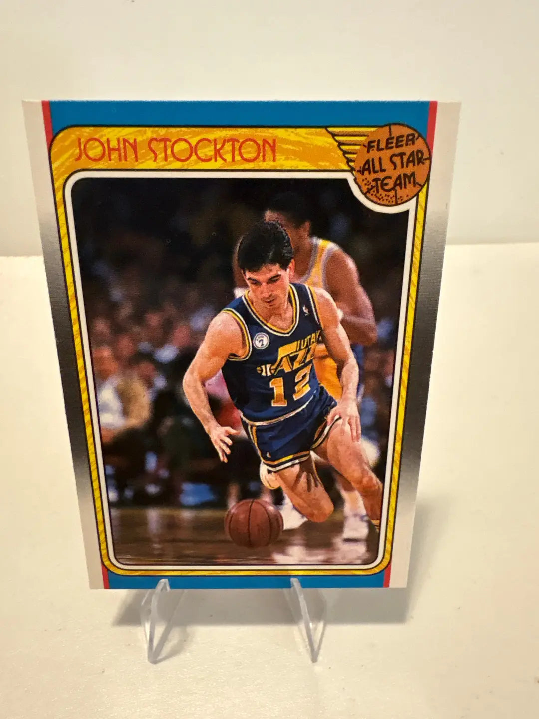 Fleer 198-89 Rookie All Star Team John Stockton Basketball Card Vintage