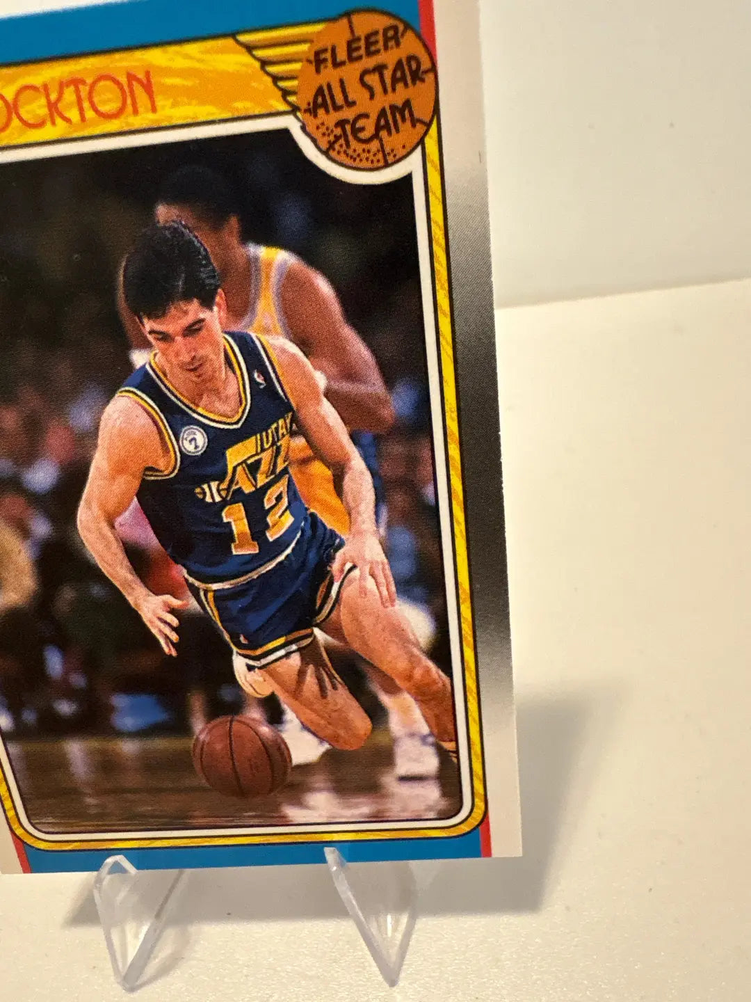 Fleer 198-89 Rookie All Star Team John Stockton Basketball Card Vintage