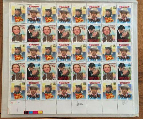 25c Classic Hollywood Films Stamps: Gone With the Wind, Stagecoach, Wizard of Oz