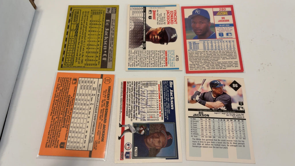 Bo Jackson Baseball Card Lot 1990’s