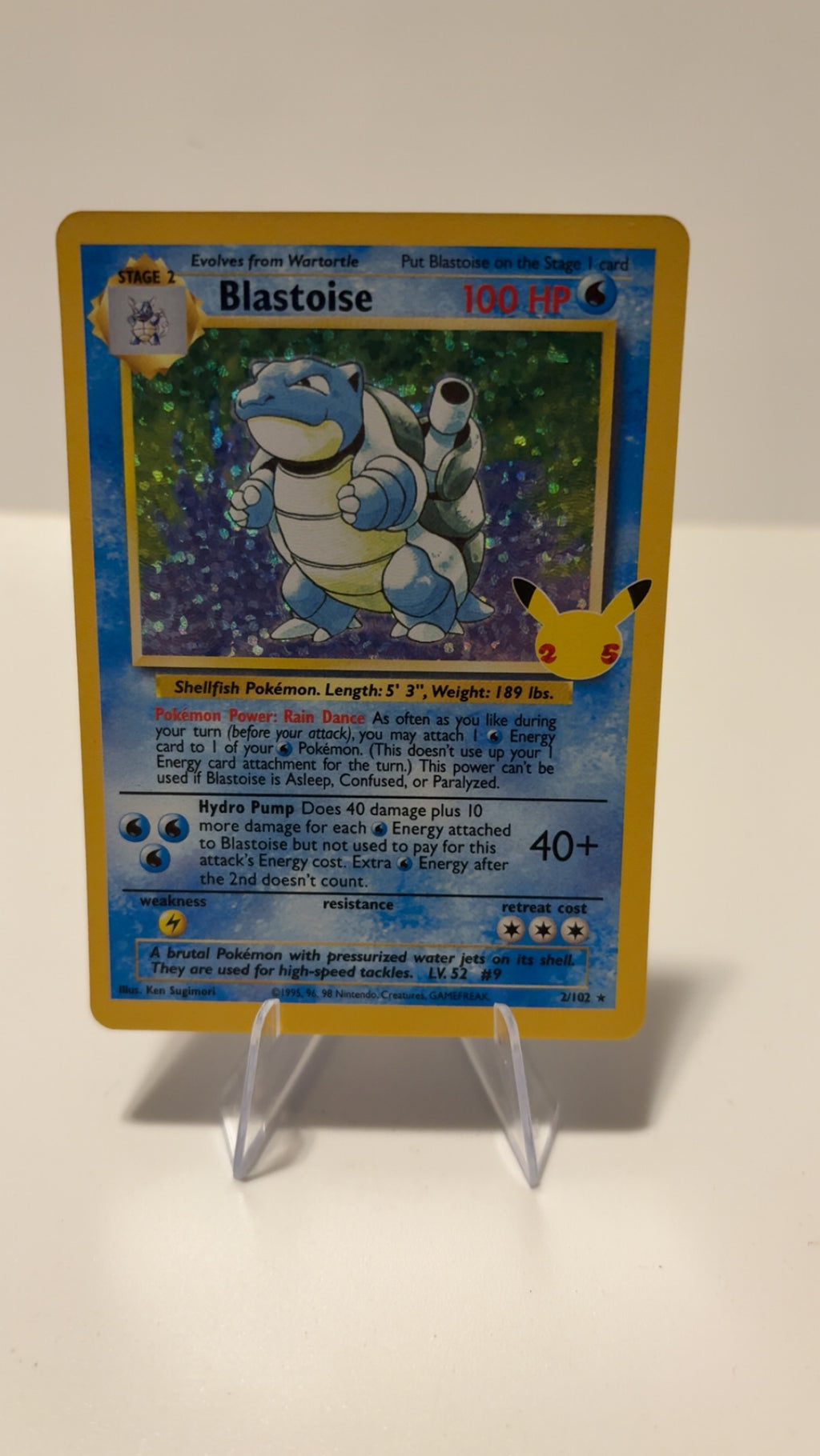 Blastoise 2/102 Celebrations: Classic Collection Holo Pokemon