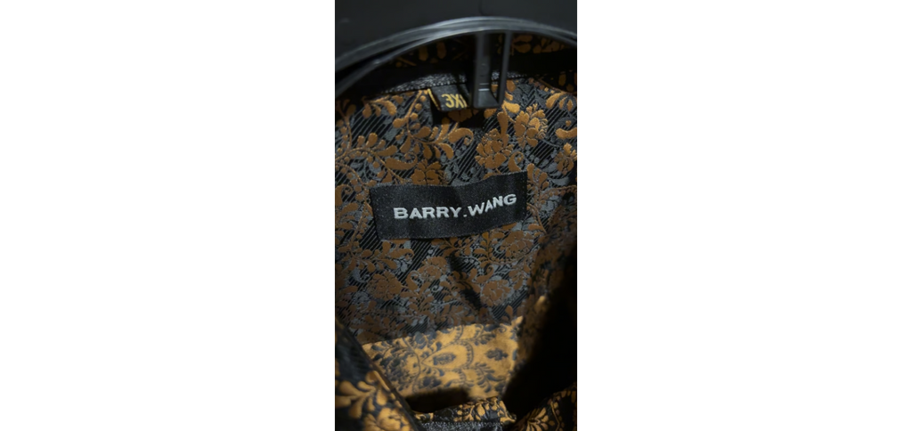Barry Wang Silky Floral Men’s Long Sleeve Shirt