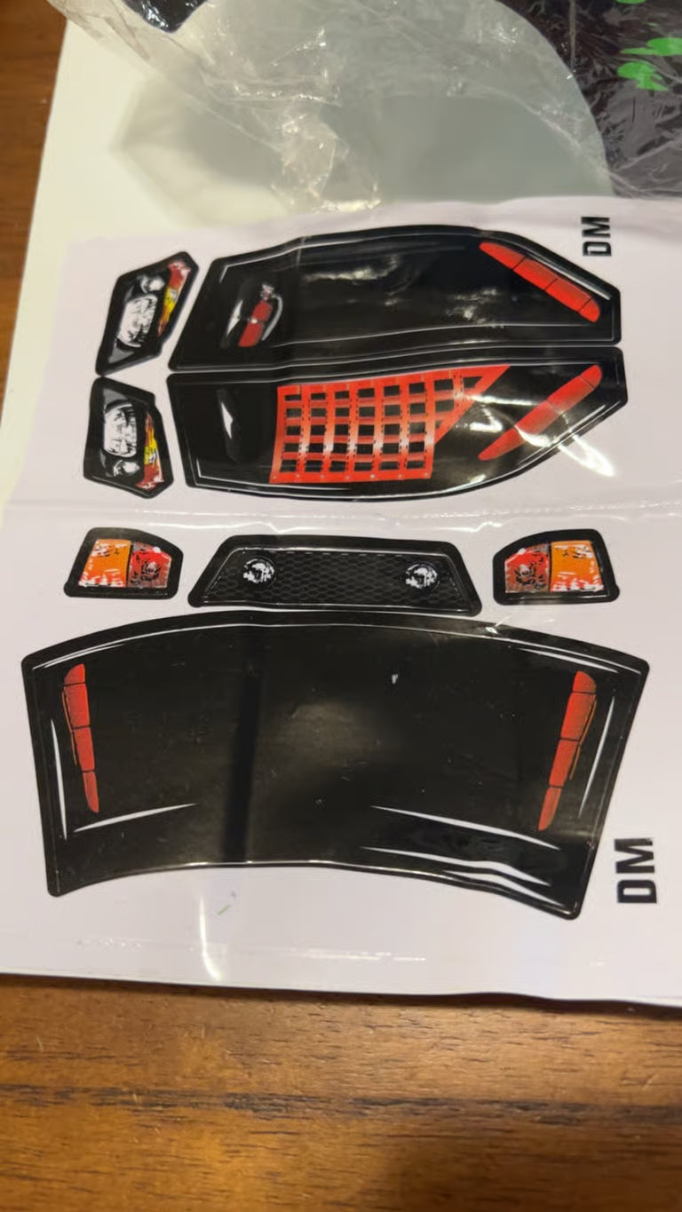 Compatible Custom Body Muddy Green Over Black Replacement for 1/10