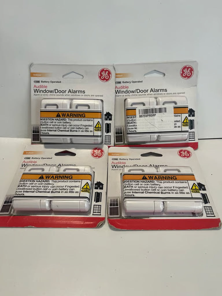 4 Pack Of 2 GE Audible Window/Door ALARM - Battery Operated 2 Pcs (8 Total)