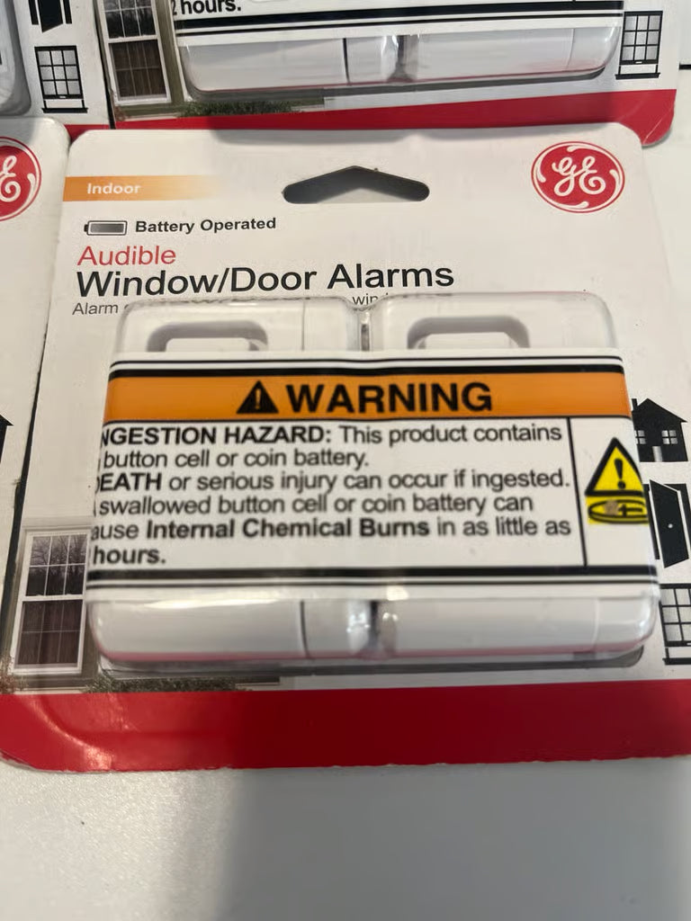 4 Pack Of 2 GE Audible Window/Door ALARM - Battery Operated 2 Pcs (8 Total)