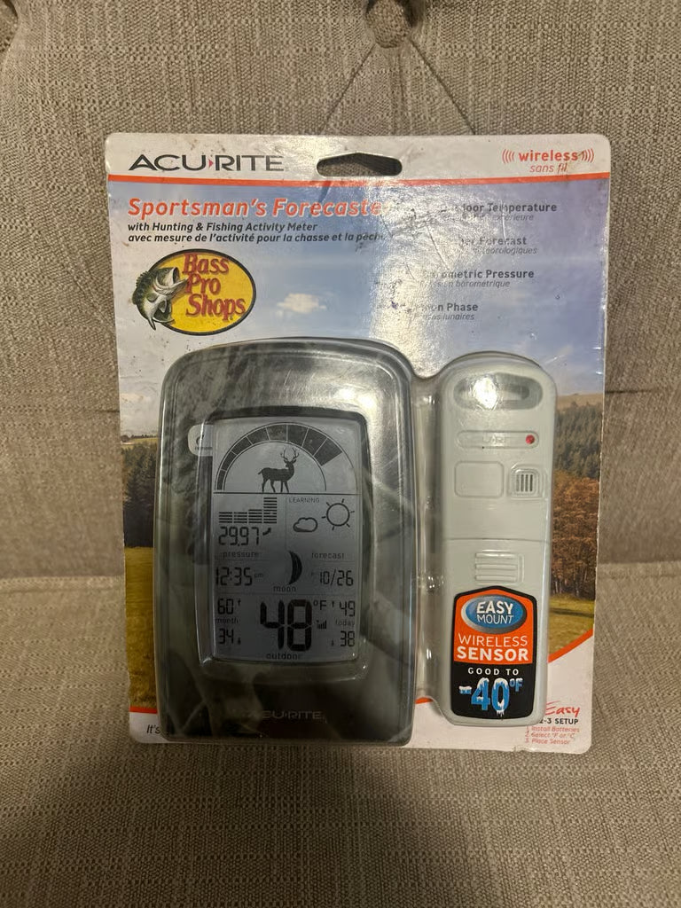 SPORTSMAN FORECASTER WEATHER STATION - KNOW WHEN TO HUNT & FISH!