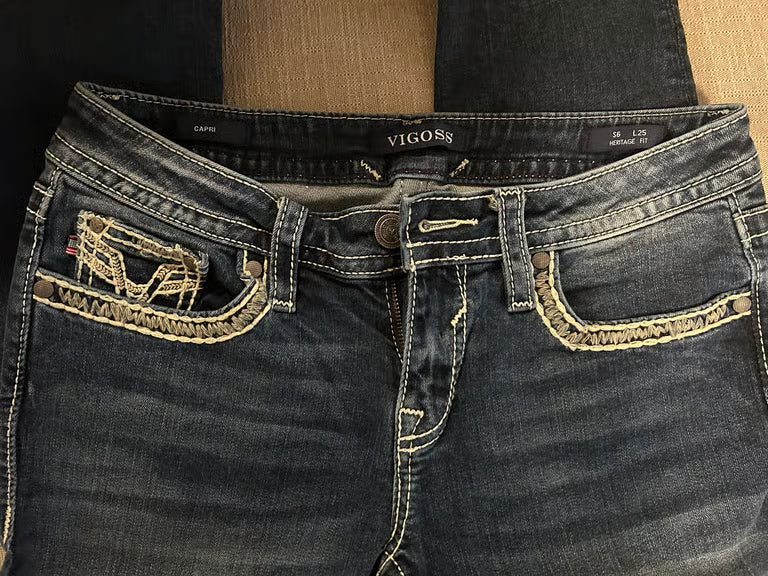 Vigoss women’s jeans size 6 Capri Pre-owned