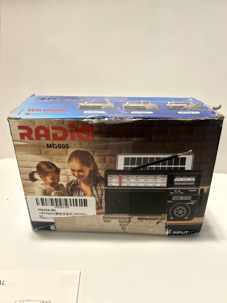 MG005 Portable Radio AM FM Shortwave with Bluetooth Speaker, Transistor Radio pre-owned