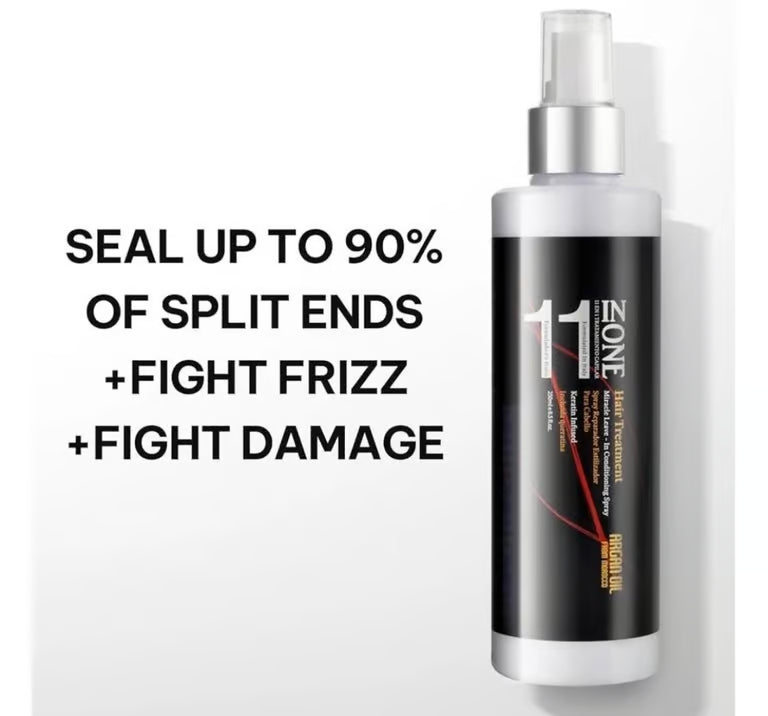 Moroccan Argan Oil Leave-in Conditioner Spray, Frizz Free Shine 11-1 New