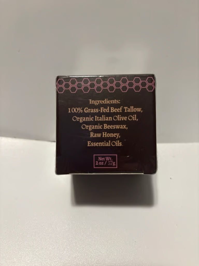 ELOIX Tallow Honey Balm Unscented Grass-Fed Beef Tallow Raw Honey Skincare