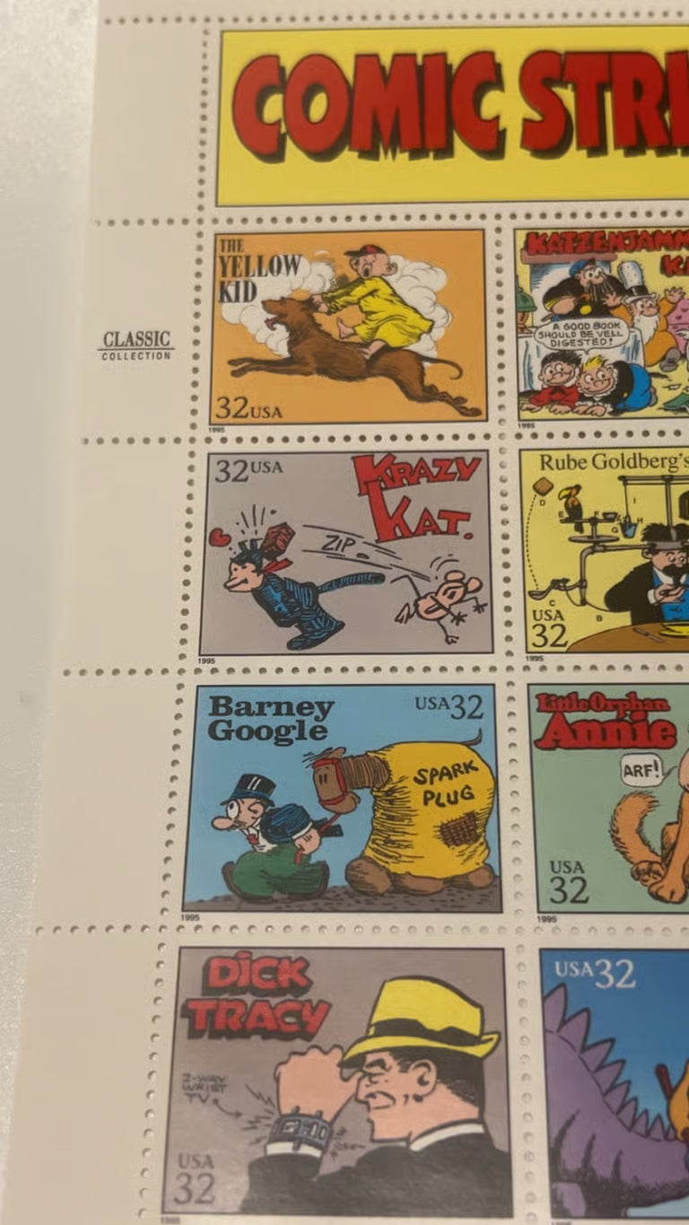 COMIC STRIP CLASSICS USPS .32 CENT STAMP! COMPLETE SHEET OF 20 MINT MNH