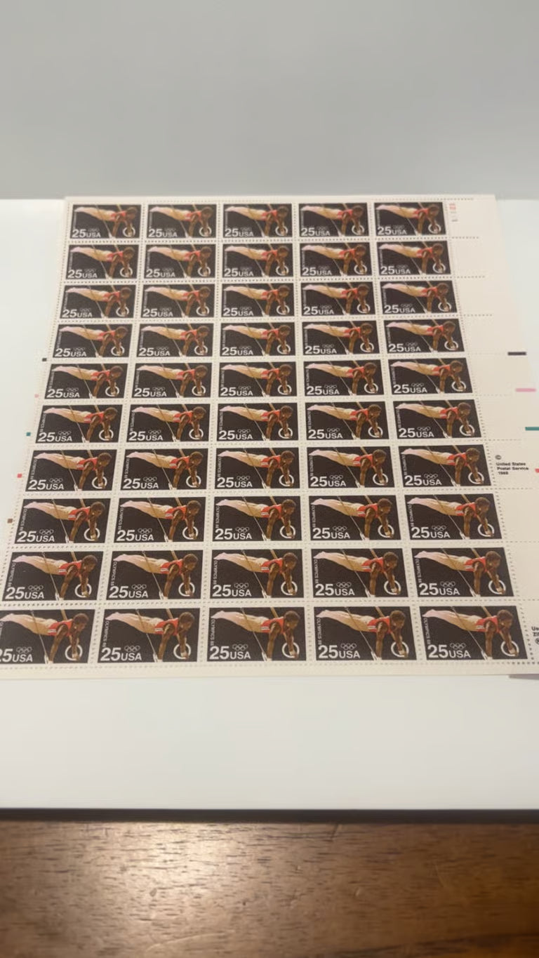 Scott #2380 Seoul Olympics Gymnast Sheet of 50 Stamps - MNH LR