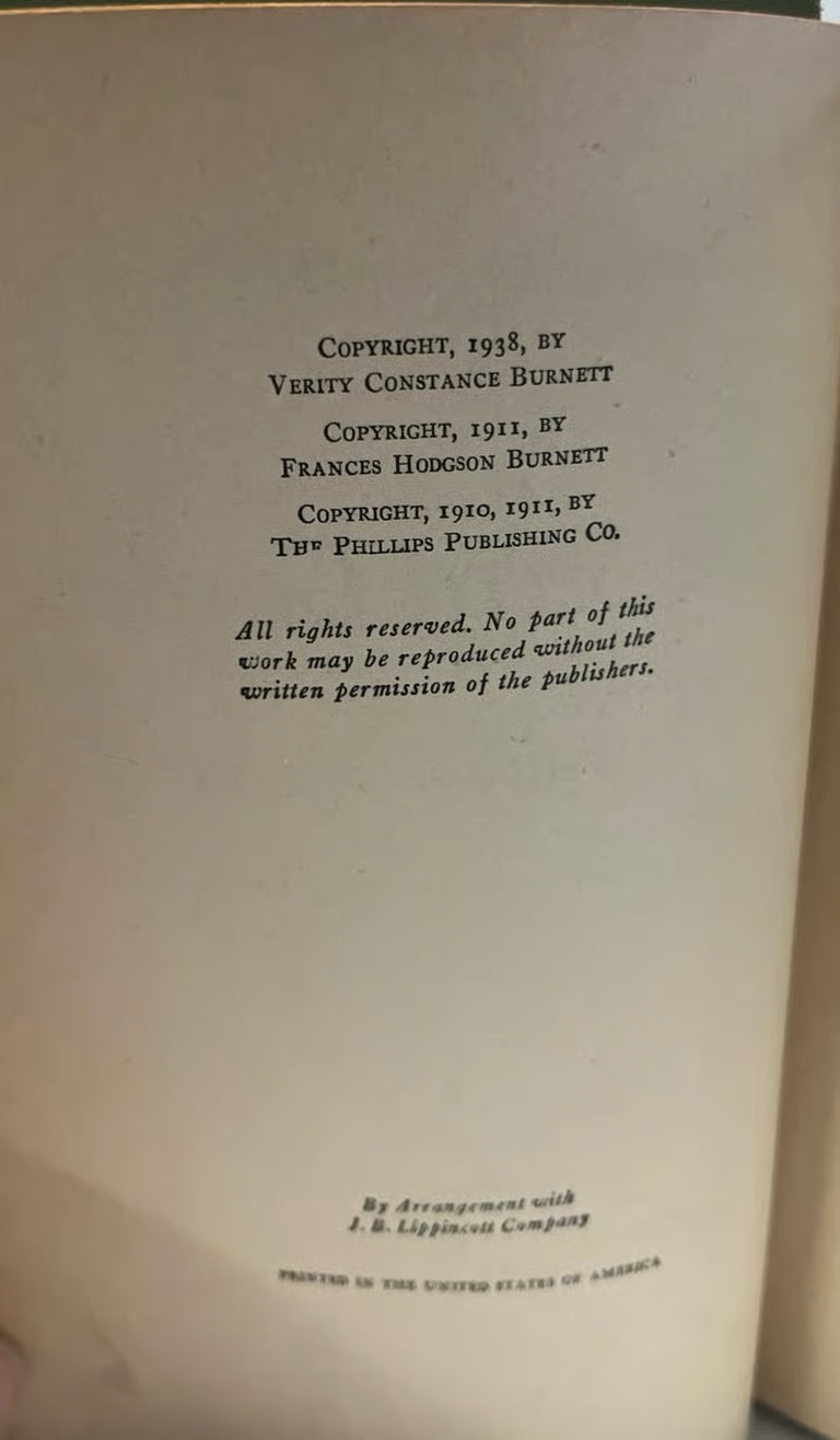 Peter and Wendy By J.M. Barrie -Charles Scribner's Sons, Copyright 1911