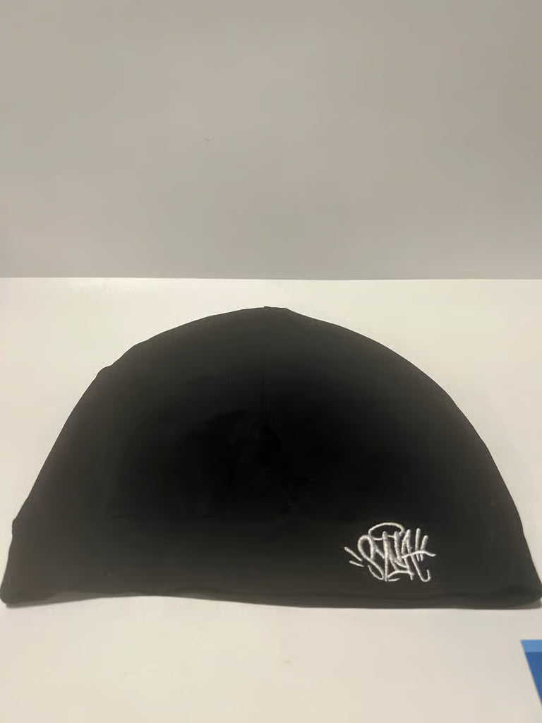 SYNA Black Skull Cap w/ SYNA Logo, One Size, Unisex Adults
