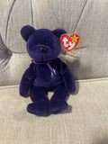 Rare Ty Beanie Baby PRINCESS The Diana Bear 1997 PE Pellets excellent