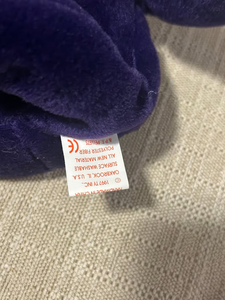 Rare Ty Beanie Baby PRINCESS The Diana Bear 1997 PE Pellets excellent