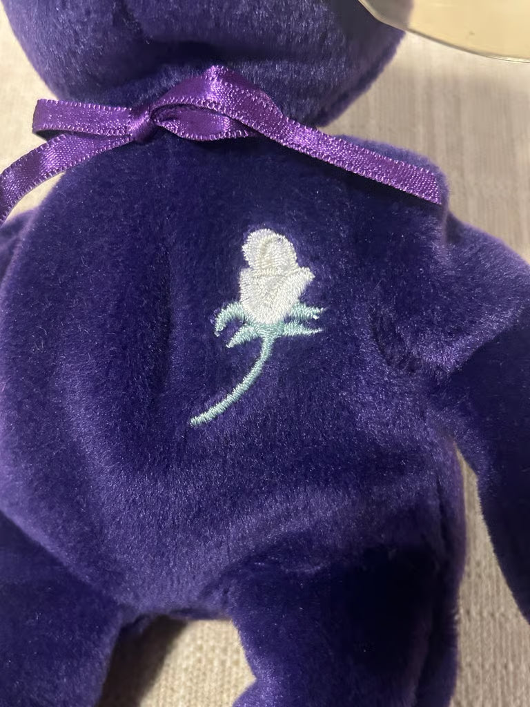 Rare Ty Beanie Baby PRINCESS The Diana Bear 1997 PE Pellets excellent