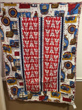 A vintage handmade quilt crafted on Fort Dodge Army Base by military wives 1970's