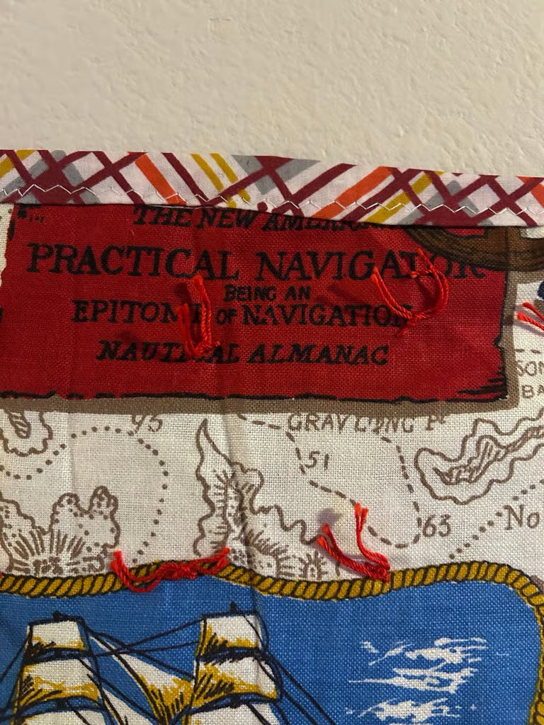 A vintage handmade quilt crafted on Fort Dodge Army Base by military wives 1970's