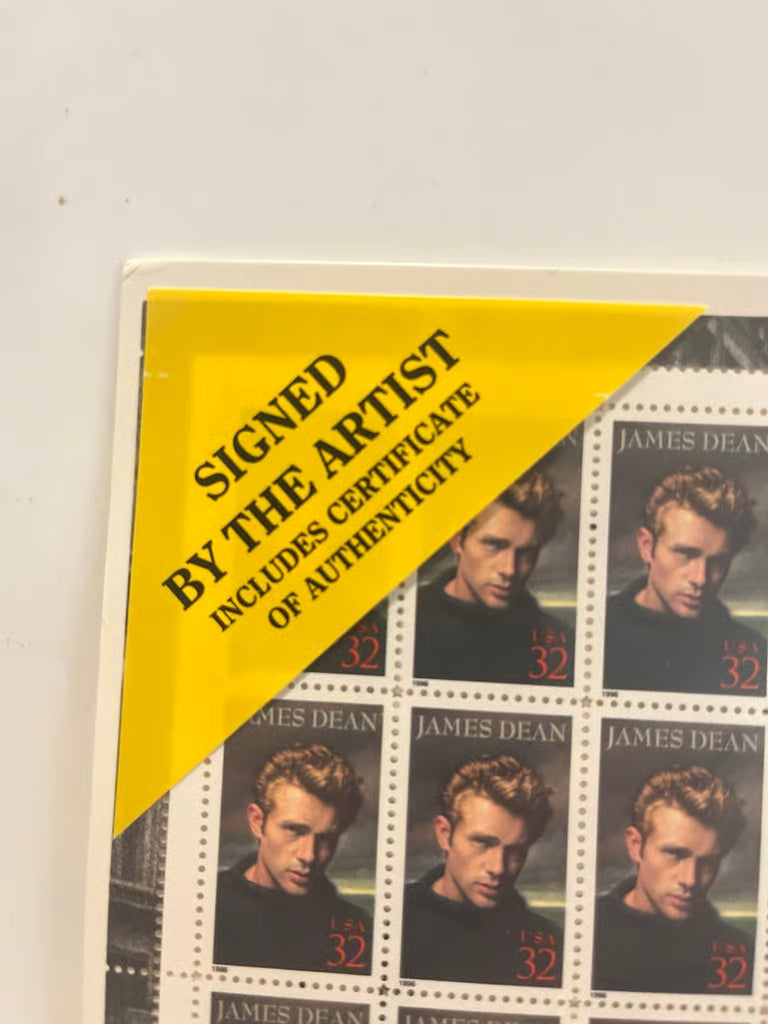 US Scott # 3082 - JAMES DEAN - artist signed - Sheet of 20 Stamps - MNH