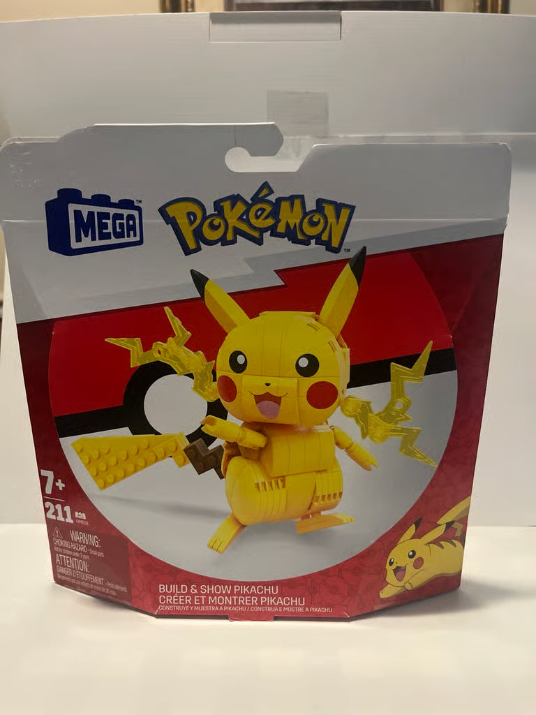 New Mega Construx Pokemon Pikachu Figure Building Blocks Set - 211 Pieces