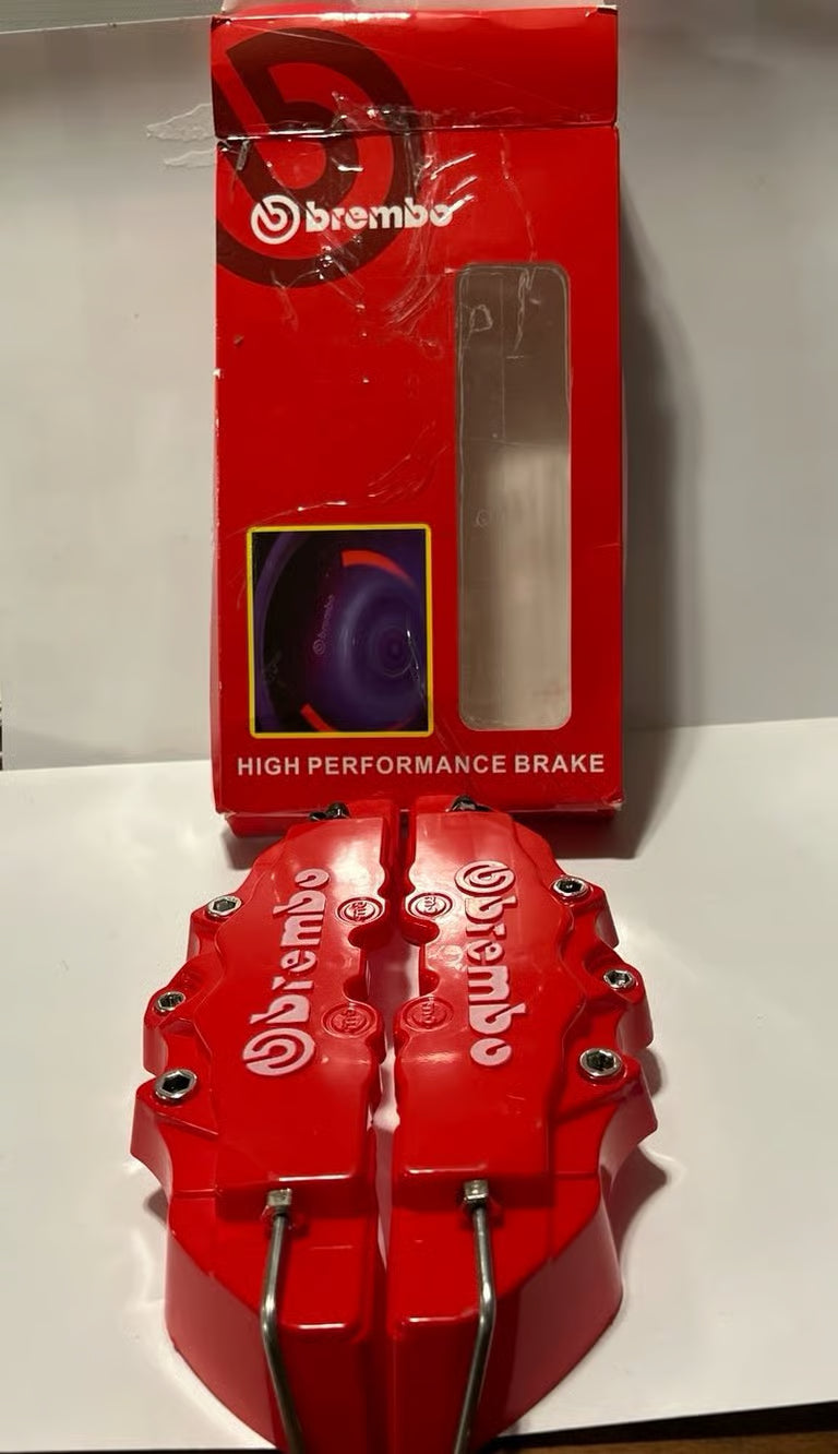 Brembo set of 2 Universal Disc Brake Caliper Covers Red Plastic