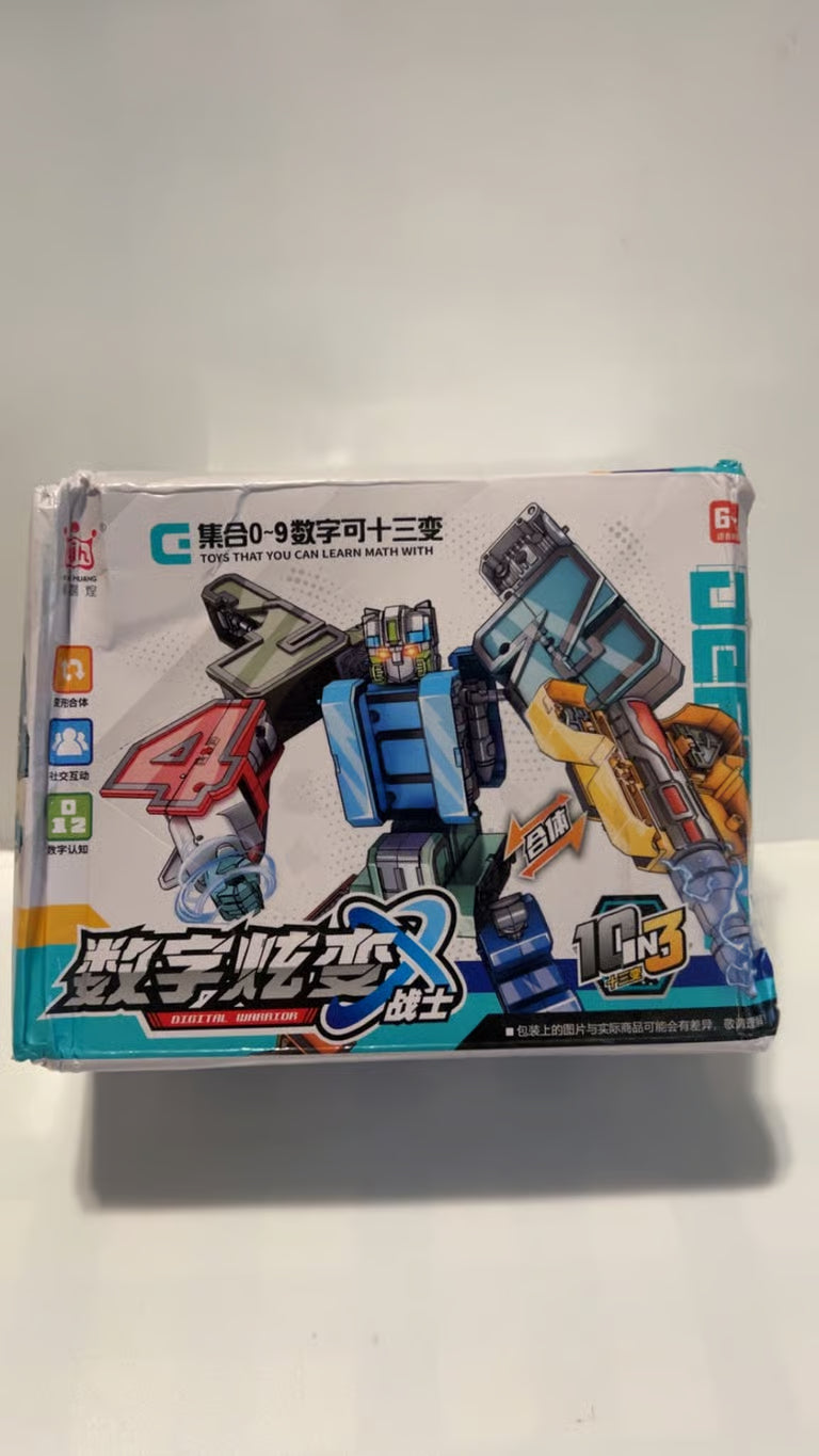 Ao Jia Huang Digital Warrior Numbers 1 - 10 Transforming Toys open box sealed