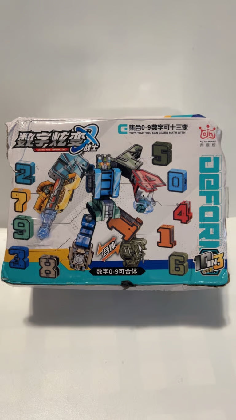 Ao Jia Huang Digital Warrior Numbers 1 - 10 Transforming Toys open box sealed