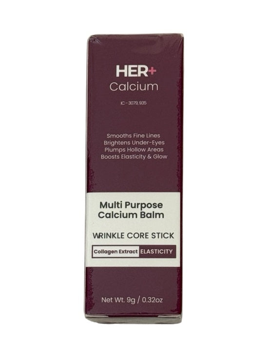 Her+ Calcium Multi-Purpose Balm Wrinkle Core Stick Exp 04/01/2029 9g New Sealed