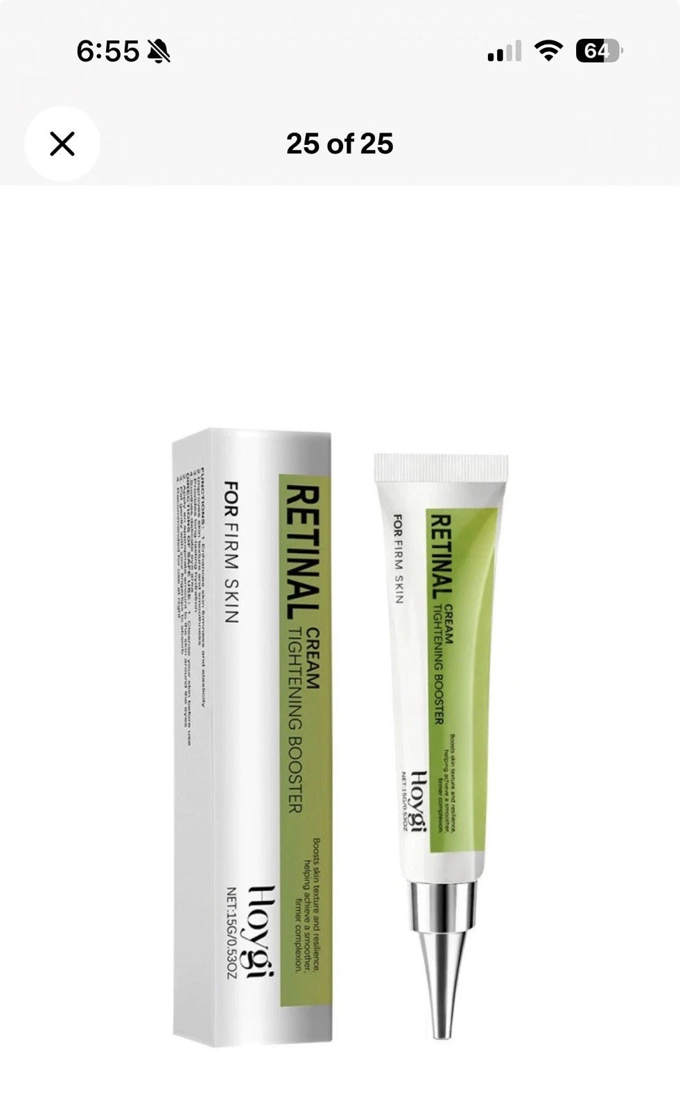 Hoygi Retinol Shot Tightening Booster Cream | Firming Anti-Aging Skin Cream Tube